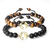 COAI Partner Bracelets Made from Gemstone and World Map Pendants,