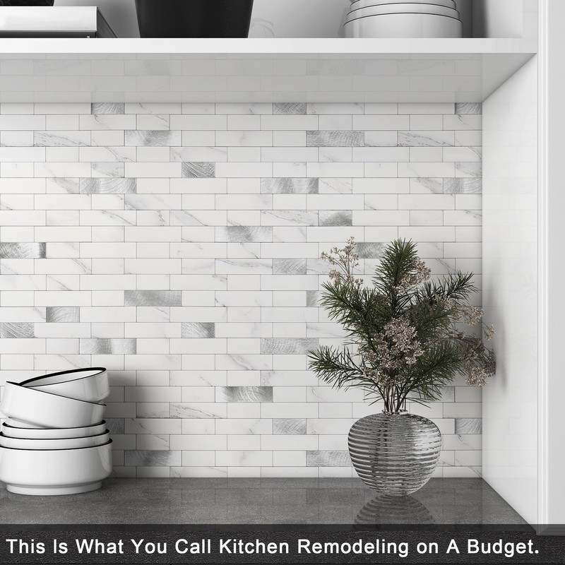 BeNice Kitchen Backsplash Peel and Stick Tile Stickers 3D Brick