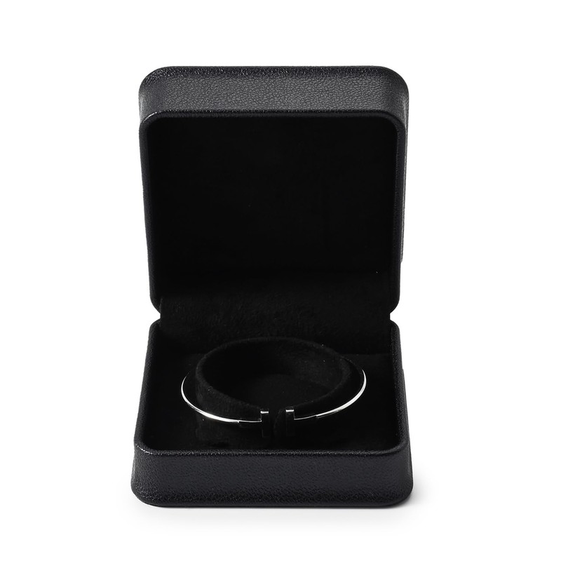 Oirlv PU Leather Bracelet Box Black Bangle Organiser Box Bangle