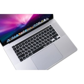 XSKN Hebrew Silicone Keyboard Skin Cover for 2019 2020 Released MacBook Pro 16.2 13.3 Inch with Touch Bar and Touch ID A2141 A2289 A2251 A2338 M1 (US Layout, Black)