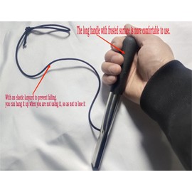 Wheelchair Transport Chair Brake Handle Extension,6”,7.3-inch,Wheel Lock Brake Handle Extension,Stainless Steel, Extended Handle, with Lanyard.(1Pair)