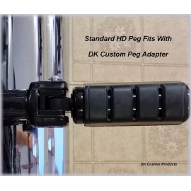 DK Custom Products M8 Softail Footpeg Adapters - Enables Fitment of Standard Footpegs
