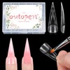 outopen 240pcs Long Straight Sharp Stiletto Nail Tips Clear Matte