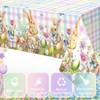 OQOQ Plaid Pastel Easter Tablecloth (2 Packs) -108x54 inches Spring
