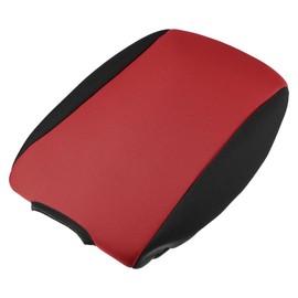 Partuto Center Console Lid Armrest Cover - Car Center Armrest Cover Skin - for JEEP Wrangler 2011-2018 Neoprene Black Red - 1 Pc