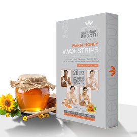 Warm Honey Wax Strips for Women – 20 Face & Body Hair Removal Strips | Gentle, Natural & Long-Lasting Smooth Skin by Eternal Beauty