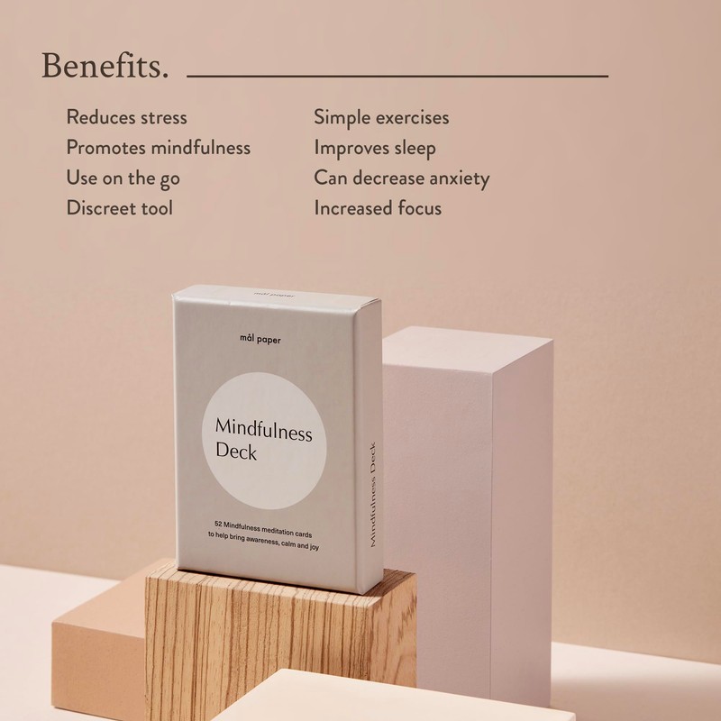 Mal Paper Mindfulness Meditation Card Deck - 52 Pack |