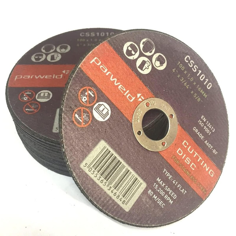 (Pack of 20) Parweld (4") 100mm x 1mm Thin Stainless