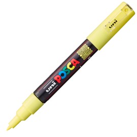 uni-ball 186705 - POSCA Marker with Extra Fine Bullet Tip, 0.7 mm Line Width, Light Yellow, Yellow