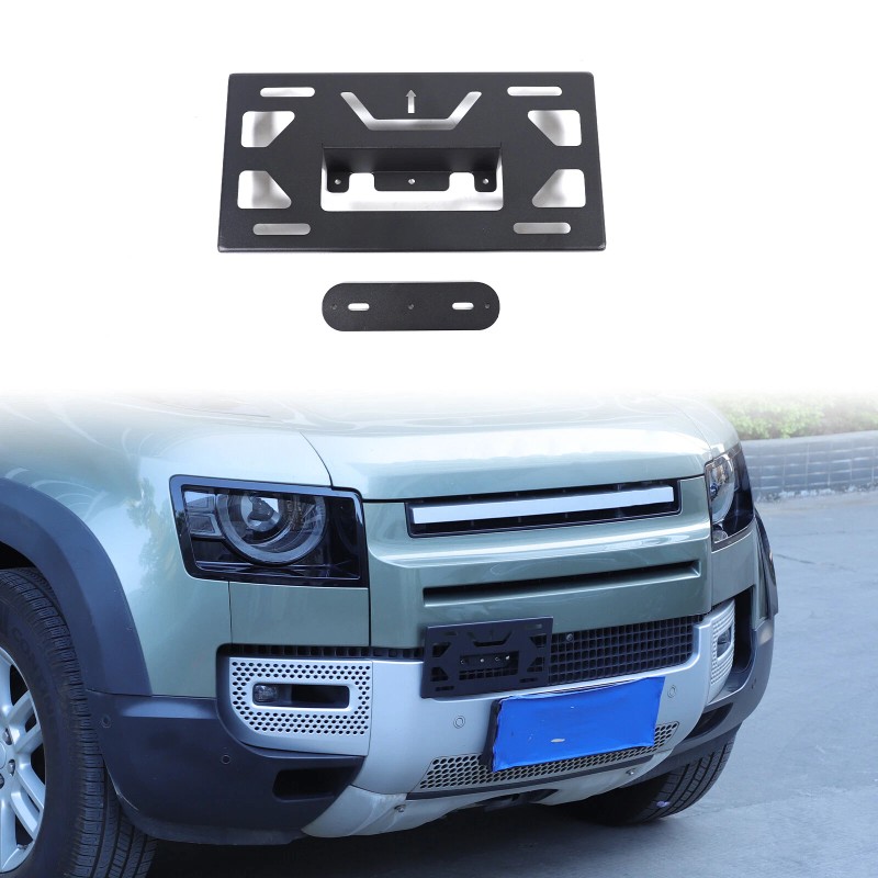 carpart2021 Front Bumper Tow Hook License Plate Mount Bracket For