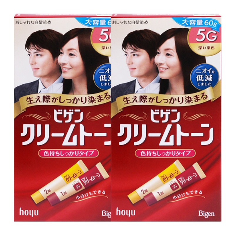 Bigen Cream Tone Hair Dye 5G Dark Brown 60g /