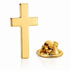 Cross Pin for Men Gold Jesus Lapel Pin Brooch Christian Birthday Jewelry Gifts Faith First Communion Baptism Gifts for Women