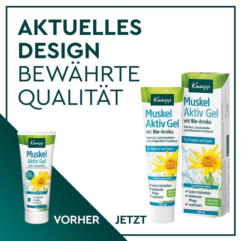 Kneipp Muscle Active Gel with Organic Arnica, for Leisure and