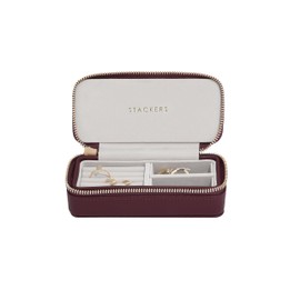 Stackers Burgundy Medium Travel Jewellery box