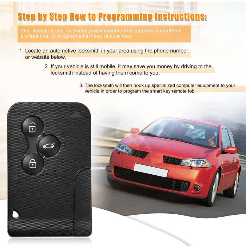 AULESSE 3 Button Car Key Shell Car Key with Remote