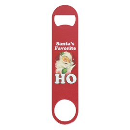 Santa's Favorite Ho Ugly Christmas Powder Coated Steel Bottle Opener