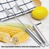 2024 New 2Pcs Long Handle Stainless Steel Corn Stripping Tool,