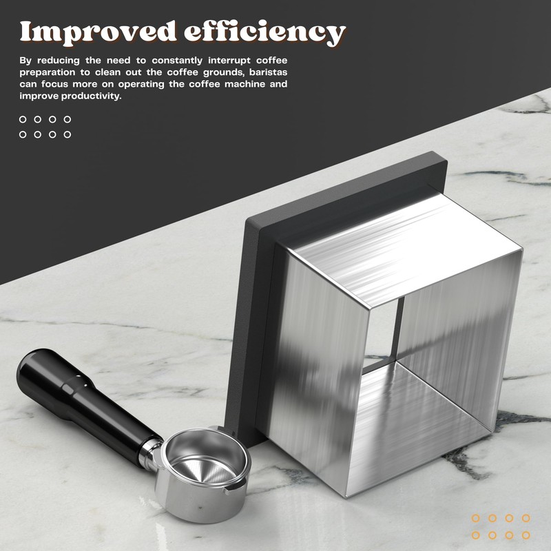 Bottomless Coffee Knock Box, Stainless Steel Espresso Knock Box Chute