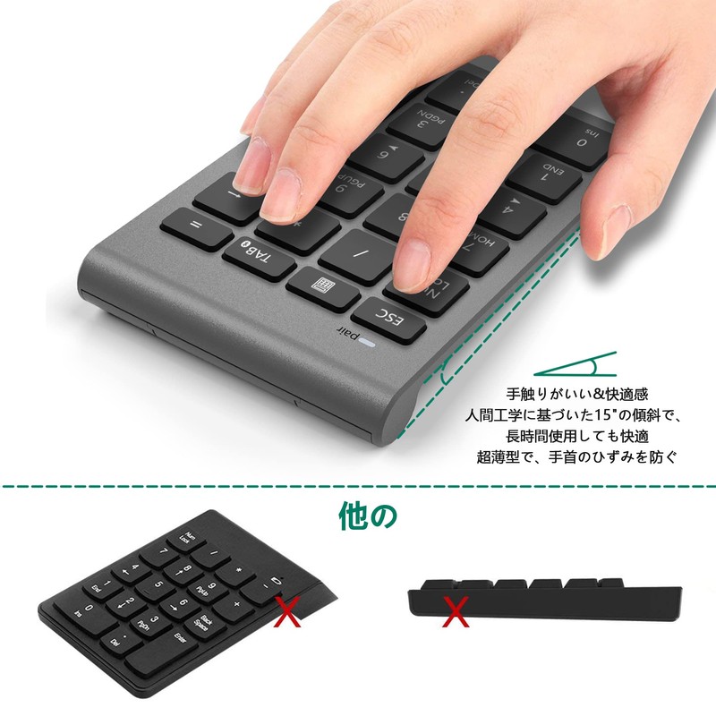 Numeric Keypad Bluetooth Wireless Tenkey Wireless Numeric Keypad Bluetooth Compatible