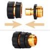 Sanpaint 3/4 Inch Garden Hose Quick Connector, Male and Female