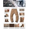 CQR Men's Winter Tactical Cargo Pants, Thermal Fleece Lined Outdoor