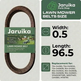 Jaruika Deck Belt Replacement for Cub Cadet 954-04060 954-04060C 754-04060 Troy Bilt Pony 42 Inch Mower, 1/2 x 96.5 Aramid Cord Drive Strap fits LTX1040 LTX1042 Craftsman LT2000 Lawn Tractor Parts