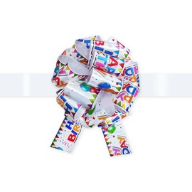 ZBHDEYG 1 x Large Bow for Car Decoration, 1 x 6 Meters Ribbon, Decorative Accessories for Gift Wrapping, Large Bow for Gifts, Colorful Ribbon