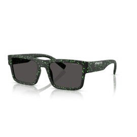 ARNETTE Men's an 4344 Sunglasses, Mt Black/Gekko Green Splatter/Dark Grey Policarb, 54 mm