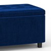 SIMPLIHOME Cosmopolitan 34 inch Wide Rectangle Lift Top Storage Ottoman