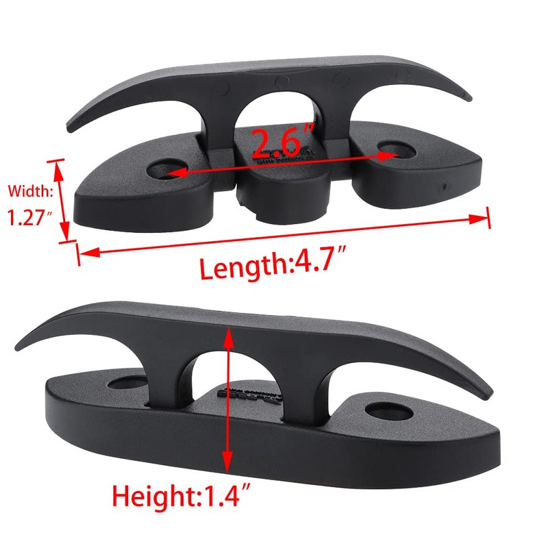 4 Pcs 5" Folding Cleat, Flip-up Dock Cleat with Long