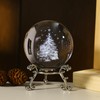 JFTOSALE 2.3in 3D Christmas Tree and Santa Claus Crystal Ball