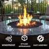 Skyflame 24" Round Fire Pit Glass Wind Guard, Thick &
