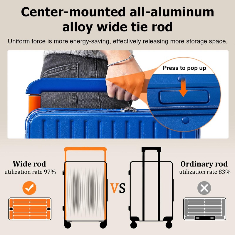 Joyway Hardshell 24 inch luggage with spinner wheels, Lightweight Hardside