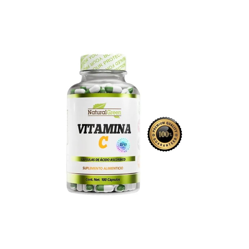 Natural Green Vitamina C 100caps 500mg Alta Absorción Pureza Natural