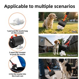 Sunbaba 2 Pack 32 Inch Foldable Dog Pooper Scooper,Dog Poop Pick Up Tool for Large&Small Dogs,Sturdy & Light Weight,Easy to Carry and Clean