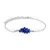 Lapis Lazuli Chip Bead Bar Anklet in Stainless Steel