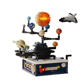 Solar System Building Sets with Light - 775 PCS Rotatable Space Exploration Toys with 8 Planets & Rocket, Science Astronomy Educational Gifts for Boys Girls Age 8+ Years Old Kids