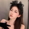 Guojiang Retro-Fashion Black-Bow Headband HairBands Elegant Mesh HairBand Black Hair