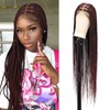 Brinbea 360° HD Full Lace Braided Wigs for Women Knotless