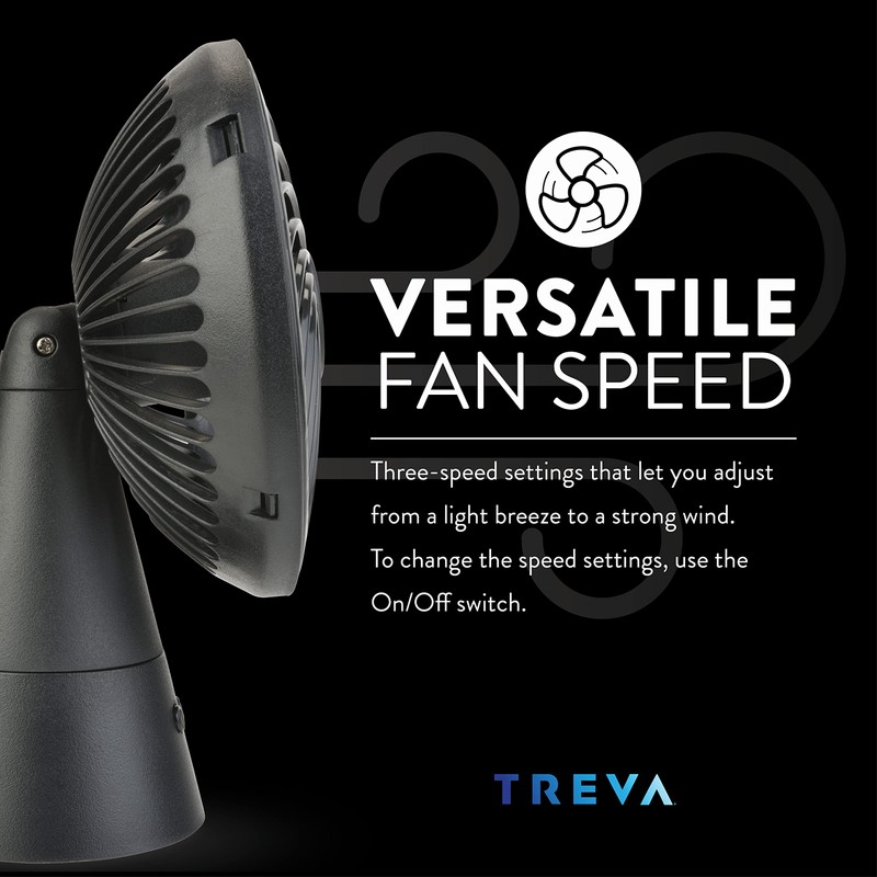O2COOL Rechargeable Fan 5" H