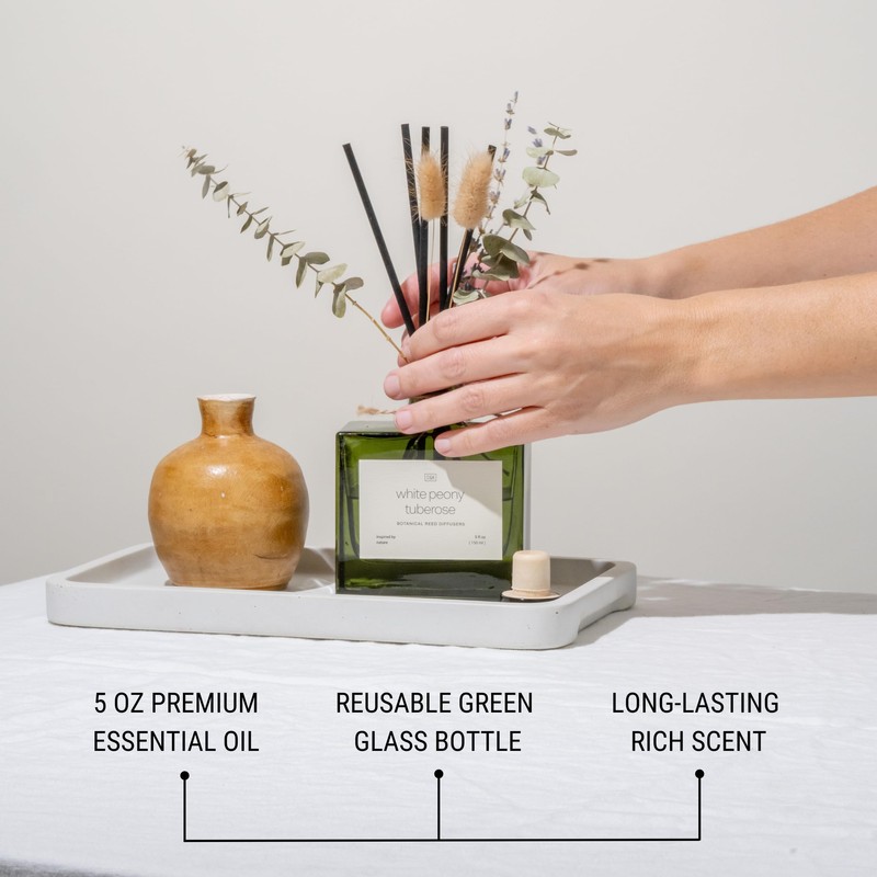 Craft & Kin Fall Reed Diffuser Set with Dried Flowers,