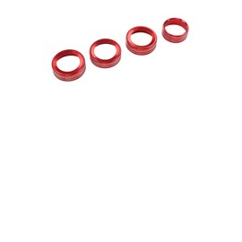 DSWSQ Aluminum Alloy Air Conditioner Switch Knob AC Button Trim Cover & Headlight Knob Cover for 2018-2024 Jeep Wrangler JL/JT Gladiator (Red)