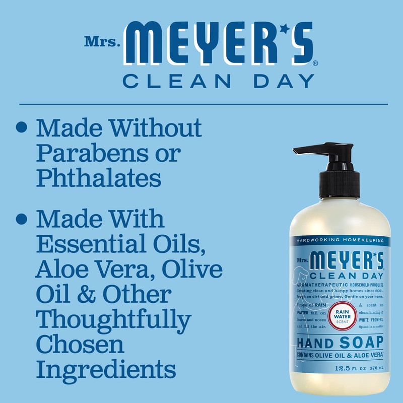 MRS. MEYER'S CLEAN DAY Hand Soap, Made with Essential Oils,
