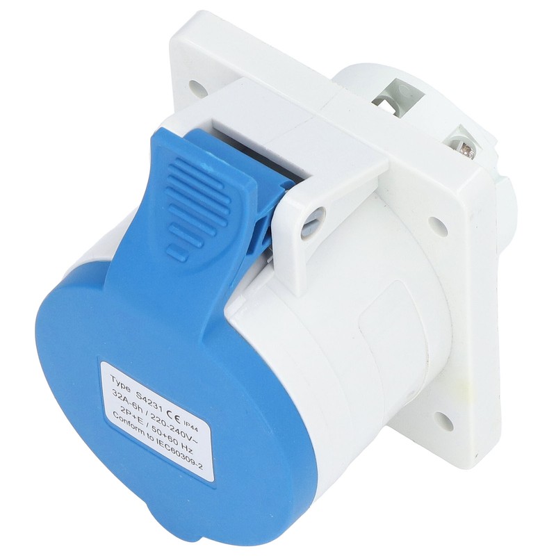 3 Pin 2P+E Industrial Connector IP44 Waterproof Concealed Mount Aviation