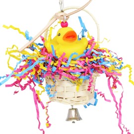 Bonka Bird Toys 1660 Ducky Basket 5.75" x 2.25", Small Parrot Chew Forage Preen Cage Toy, Parrotlet, Lories, Budgie, and Similar