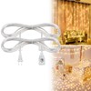 GoYeel 2 Part Clear Extension Cord, Thin Extension Cable White