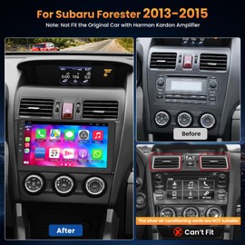 2+64G for Subaru Forester 2013 2014 2015 Android 13 for Car Radio, 9 Inch IPS Touch Screen Car Stereo with Wireless Carplay/Android Auto, DSP, Bluetooth5.2, Backup Camera, OBD2/DVR/TPMS