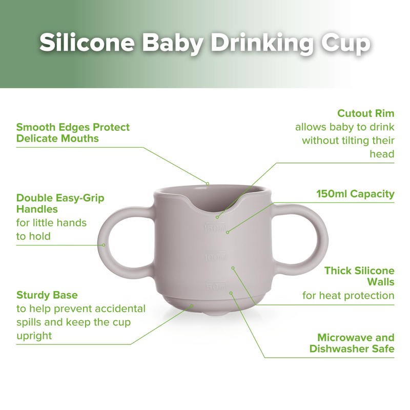 haakaa Silicone Toddler Cups, BPA Free Drop-Proof Training Open Cups