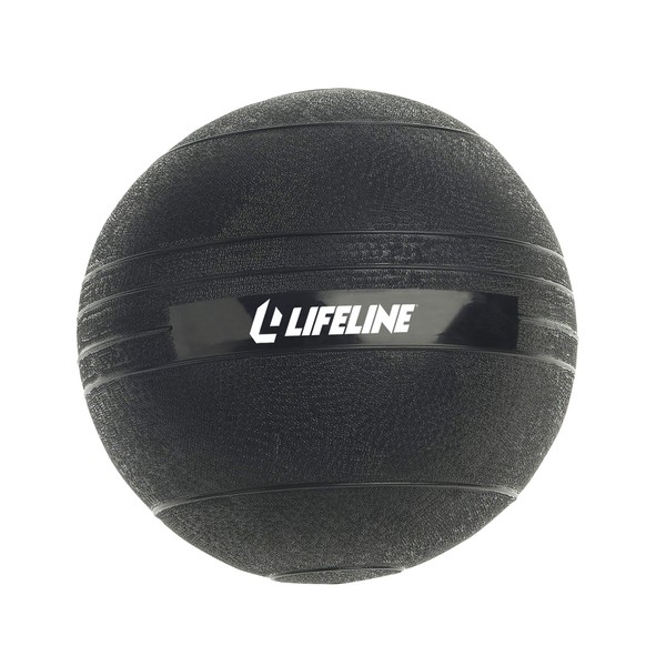 Lifeline Rubberized, Non-Bounce Weighted Exercise Slam Ball with Easy to Grip Surface