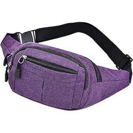 FATASH Waterproof Bumbag with 4 Zip Pockets Adjustable Strap Waist Fanny Pack | Phone, Wallet, Passport Holder | Lightweight Sling for Hiking, Running, Gym | Crossbody Bag for Men & Women